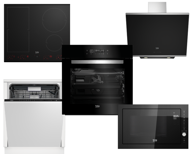 SET BEKO BIR 14400 BGCS + MGB 25333 BG + HCA 63640B + DIN 28422 + HII 64800 FHT