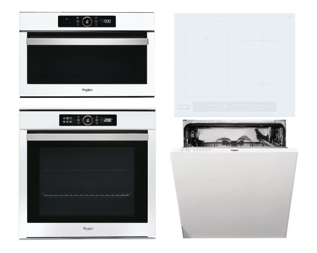 SET WHIRLPOOL AKZM 8480 WH + AMW 730 WH + WL S5360 BF/W + WI 3010