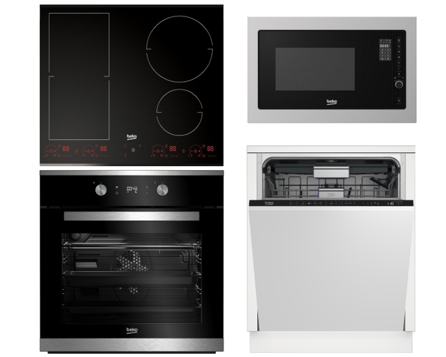 Set Beko BIM25301XCS + HII64800FHT + MGB25332BG + DIN28422