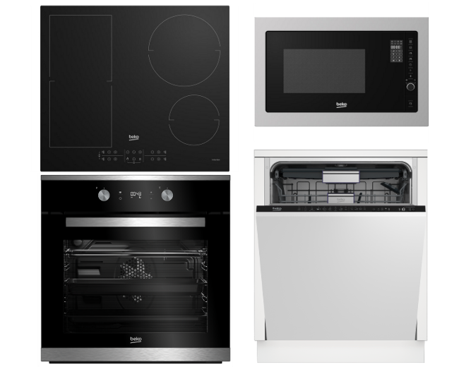Set Beko BIM25301XCS + HII64200FMT + MGB25332BG + DIN28422