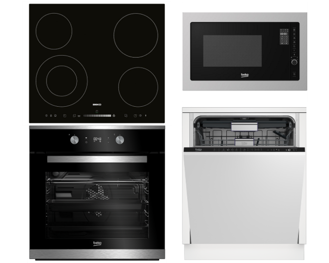 Set Beko BIM25301XCS + HIC64502T + MGB25332BG + DIN28422