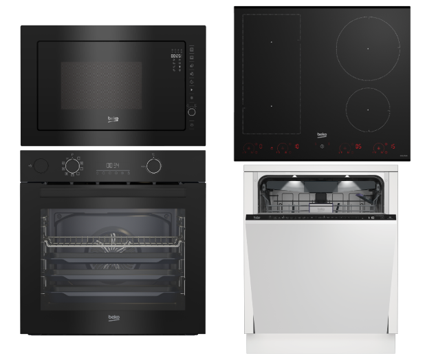 Set Beko BBISM 14300BPE + BMGB25333BG + HII64822UFT + DIN59530AD