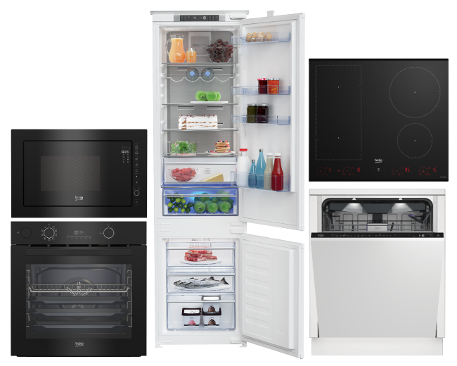 Set Beko BBISM 14300BPE + BMGB25333BG + HII64822UFT + DIN59530AD + BCNA306E4SN