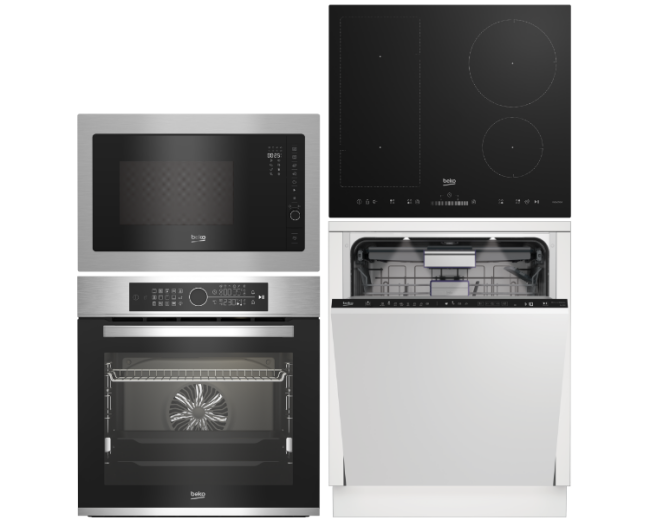 Set Beko BBIM12400XCS + BMGB25332BG + HII64500UFT + BDIN38531D