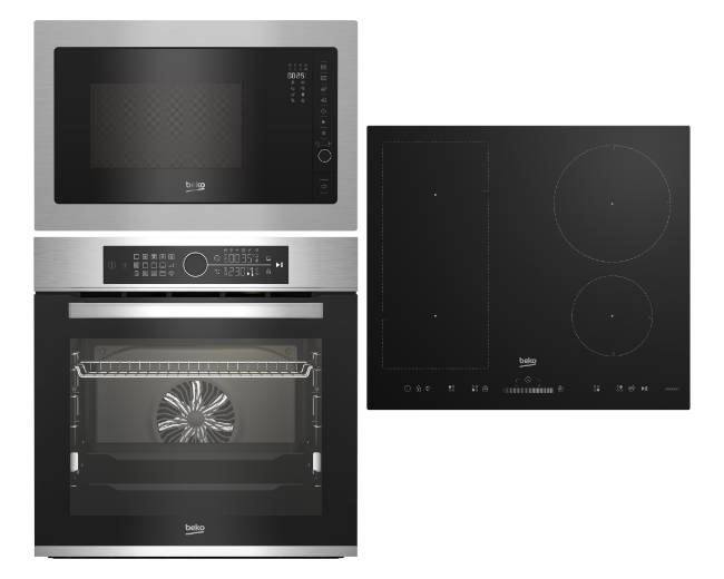 Set Beko BBIM12400XCS + BMGB25332BG + HII64500UFT